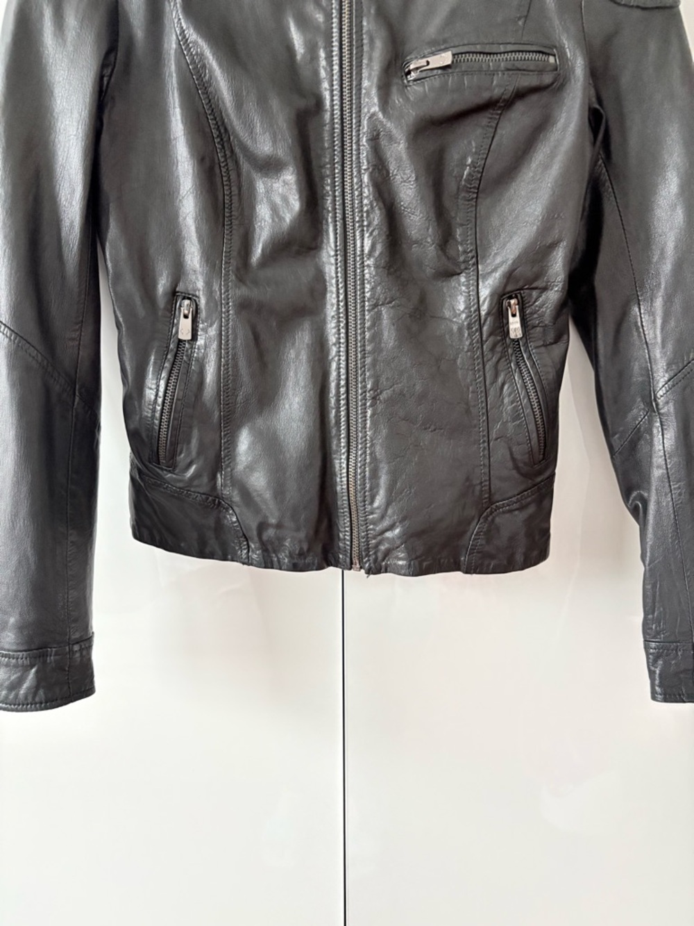 Bod & Christensen Black Leather Jacket - Picture 4 of 9